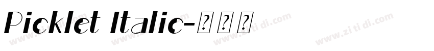 Picklet Italic字体转换